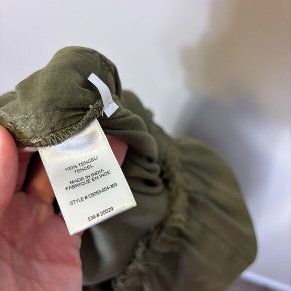 Cloth & Stone Green Tencel Strapless Jumpsuit with Pockets Medium - Picture 8 of 8